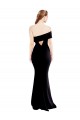 Cheap Asymmetrical Draped Off the Shoulder Banded Formal Crepe Bridesmaid Dress / Prom Dress Canada