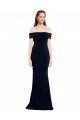 Cheap Off the Shoulder Fitted Formal Crepe Bridesmaid Dress / Prom Dress with Back Cut Out Canada