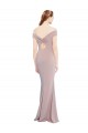 Cheap Knotted Off the Shoulder Formal Crepe Bridesmaid Dress / Prom Dress with Cut-Out Back Canada