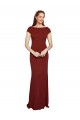 Cheap Cap Sleelves Mermaid Formal Crepe Bridesmaid Dress / Prom Dress Keyhole Back Canada