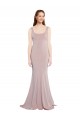 Cheap Sleeveless Scoop Neck Fully Lined Formal Crepe Bridesmaid Dress / Prom Dress Canada
