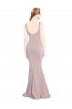 Cheap Sleeveless Scoop Neck Fully Lined Formal Crepe Bridesmaid Dress / Prom Dress Canada