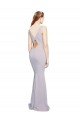 Cheap Cut-Out Back V-Neckline Mermaid Formal Crepe Bridesmaid Dress / Prom Dress Keyhole Back Canada