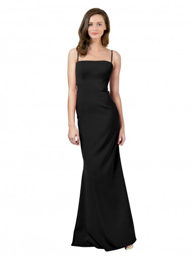 Cheap Fit and Flare Slim Formal Crepe Bridesmaid Dress / Prom Dress with Cutout Back Canada