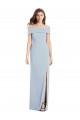 Cheap Cuffed Off the Shoulder Long Trumpet Bridesmaid Dress / Prom Dress Canada
