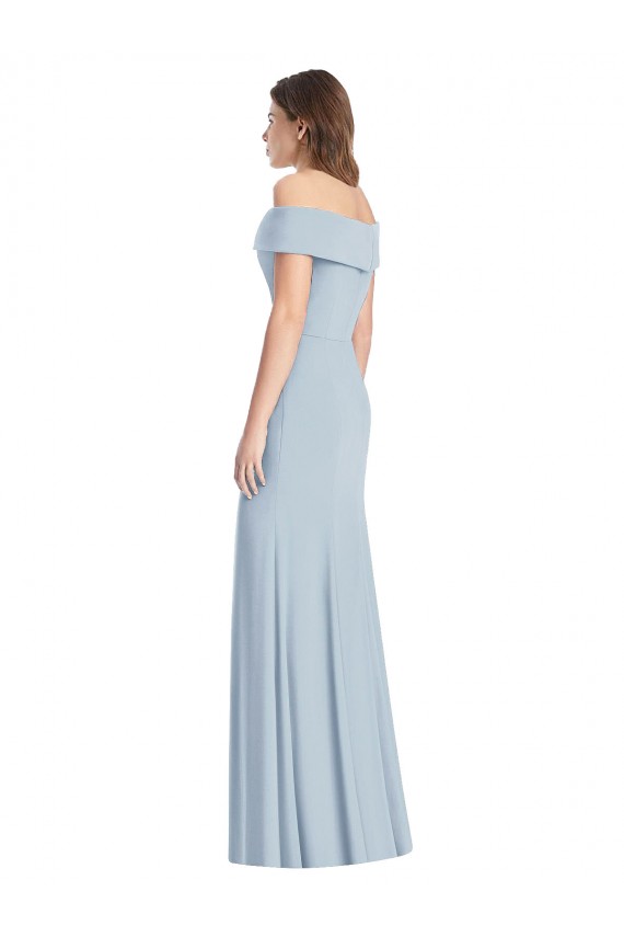 Cheap Cuffed Off the Shoulder Long Trumpet Bridesmaid Dress / Prom Dress Canada