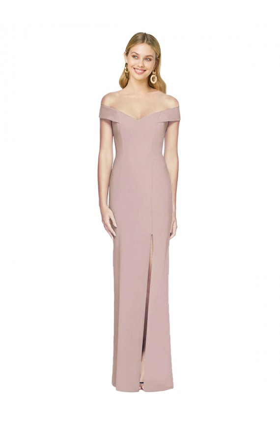 Cheap Off the Shoulder Criss Cross Back Trumpet Bridesmaid Dress / Prom Dress Canada