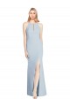Cheap Full Length Sleeveless Halter Bridesmaid Dress / Prom Dress with Keyhole Back Canada