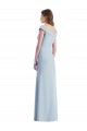 Cheap Romantic Off the Shoulder Long Maxi Bridesmaid Dress with Side Slit Canada