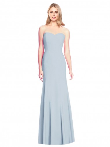 Cheap Sweetheart Strapless Flared Skirt Maxi Bridesmaid Dress / Prom Dress Canada