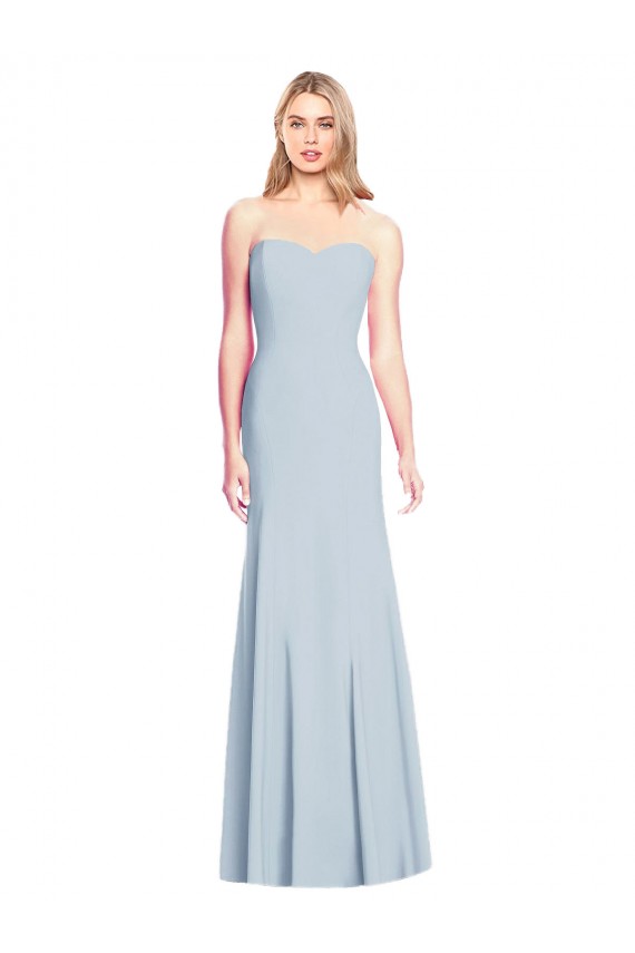 Cheap Sweetheart Strapless Flared Skirt Maxi Bridesmaid Dress / Prom Dress Canada