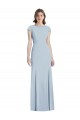 Cheap Bateau Neck Cap Sleeves Open Back Trumpet Bridesmaid Dress / Prom Dress Canada
