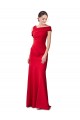 Cheap Sleeveless Ruched Formal Crepe Mermaid Bridesmaid Dress / Prom Dress with Off The Shoulder Detail Canada