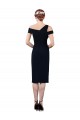 Cheap Draped Cross Shoulder Stretch Formal Crepe Cocktail Dress / Homecoming Dress Canada