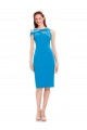 Cheap Sleeveless Formal Crepe Cocktail Dress / Homecoming Dress with Keyhole Off The Shoulder Detailing Canada