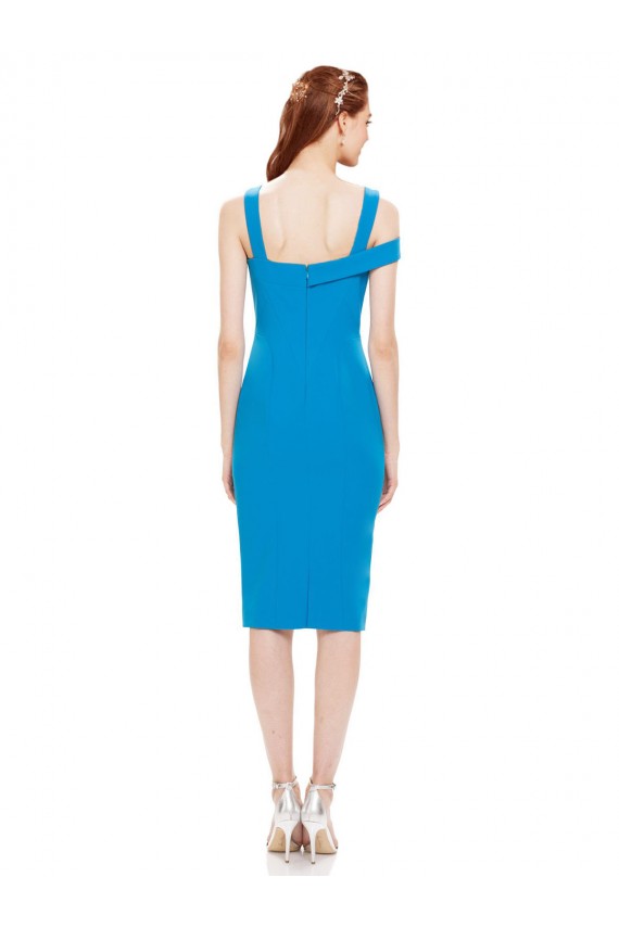Cheap Sleeveless Formal Crepe Cocktail Dress / Homecoming Dress with Keyhole Off The Shoulder Detailing Canada