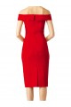 Cheap Off the Shoulder Square Neck Cocktail Length Bridesmaid Dress / Prom Homecoming Dress Canada