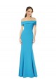 Cheap Off the Shoulder Formal Crepe Bridesmaid Dress / Prom Dress with Fitted Silhouette Canada