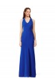 Cheap Halter V-Neck Long A-Line Formal Crepe Bridesmaid Dress / Prom Dress Canada
