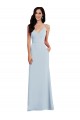 Cheap V Back Spaghetti Strap Maxi Bridesmaid Dress / Prom Dress with Pockets Canada