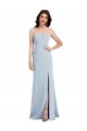 Cheap Strapless Notch Crepe Bridesmaid Dress / Prom Dress with Front Slit Canada