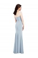 Cheap Strapless Notch Crepe Bridesmaid Dress / Prom Dress with Front Slit Canada