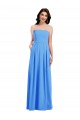Cheap Strapless Pleated Skirt Crepe Bridesmaid Dress / Prom Dress with Pockets Canada
