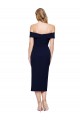 Cheap Midi Length Short Formal Crepe Bridesmaid Dress / Cocktail Prom Dress with Side Split Canada