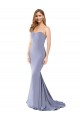 Cheap Long Strapless Sweetheart Sweep Train Formal Crepe Bridesmaid Dress / Prom Dress with Low Back Canada