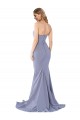 Cheap Long Strapless Sweetheart Sweep Train Formal Crepe Bridesmaid Dress / Prom Dress with Low Back Canada