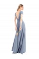 Cheap Plunging V-Neck Cap Sleeves Stretch Crepe Bridesmaid Dress / Prom Dress with Front Slit Canada