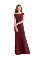 Cheap Off the Shoulder Fit and Flare Stretch Crepe Bridesmaid Dress / Prom Dress Canada
