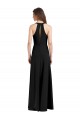 Cheap Sleek Halter V-Neck Long A-Line Stretch Formal Crepe Bridesmaid Dress / Prom Dress with Front Slit Canada