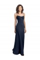 Cheap Fit and Flare Scoop Neck Long Sleeveless Stretch Formal Crepe Bridesmaid Dress / Prom Dress Canada