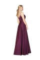 Cheap High Neck Spaghetti Straps Long V-Back Formal Crepe Bridesmaid Dress / Prom Dress Canada