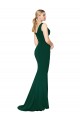 Cheap V-Neck Floor Length Long Formal Crepe Mermaid Bridesmaid Dress / Prom Dress Canada