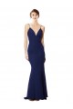 Cheap Deep V-Neck Spaghetti Straps Mermaid Formal Crepe Bridesmaid Dress / Prom Dress Canada