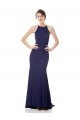 Cheap High Neck Fishtail Formal Crepe Bridesmaid Dress / Prom Dress with Open Back Detail Canada