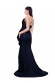 Cheap Long Strapless Sweep Train Low Back Crepe Bridesmaid Dress / Prom Dress Canada