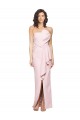Cheap Strapless Long Full Length Ruffles Low Back Formal Crepe Bridesmaid Dress / Prom Dress Canada