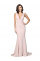 Cheap Deep Plunging V-Neckline Full Length Formal Crepe Bridesmaid Dress / Prom Dress with Deep V-Backline Canada