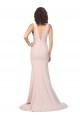 Cheap Deep Plunging V-Neckline Full Length Formal Crepe Bridesmaid Dress / Prom Dress with Deep V-Backline Canada