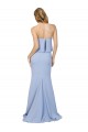 Cheap Strapless Full Length Formal Crepe Bridesmaid Dress / Prom Dress with Bodice Overlay Canada
