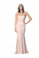 Cheap Full Length Sweetheart Formal Crepe Bridesmaid Dress / Prom Dress with Tulle Overlay Canada