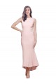 Cheap High Neck Low V-Back Cocktail Midi Length Formal Crepe Bridesmaid Dress / Prom Dress Canada