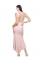 Cheap High Neck Low V-Back Cocktail Midi Length Formal Crepe Bridesmaid Dress / Prom Dress Canada