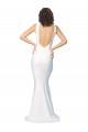 Cheap High Neck Low V-Back Long Formal Crepe Bridesmaid Dress / Prom Dress Canada