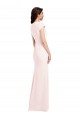 Cheap Cap Sleeve A-Line Formal Crepe Bridesmaid Dress / Prom Dress with Pockets Canada