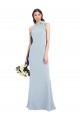 Cheap Halter Bow Neck Open Back Soft Full Length Trumpet Bridesmaid Dress / Prom Dress Canada