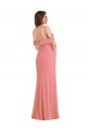 Cheap One Shoulder Draped Cuff Maxi Bridesmaid Dress / Prom Dress with Front Slit Canada